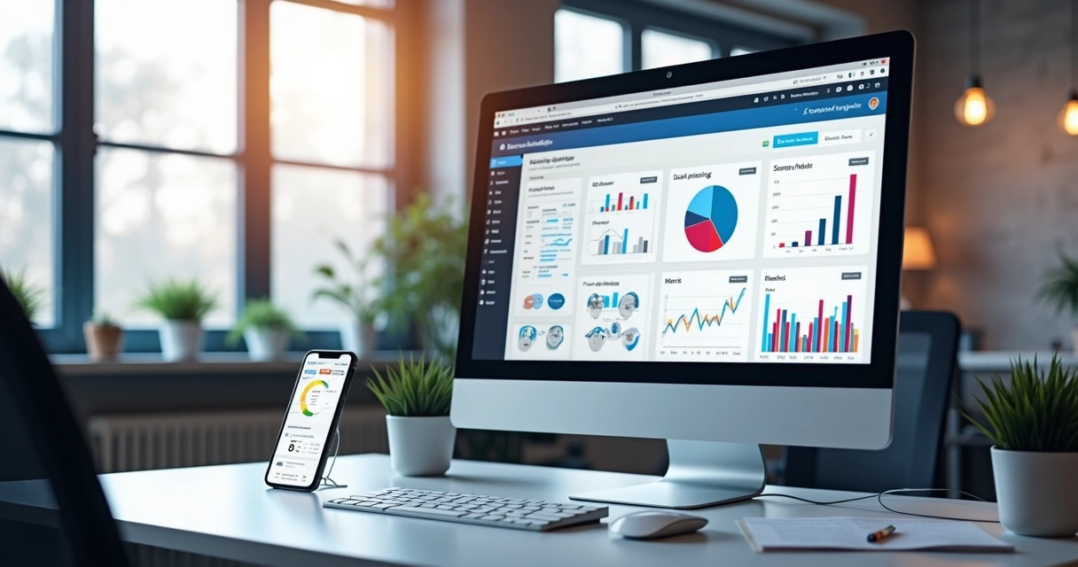 Tela de computador mostrando configuração de audiência lookalike em plataforma de anúncios digitais com gráficos e dados detalhados